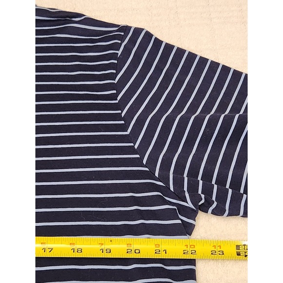 Vintage Ralph Lauren Polo Golf Mens L Striped Blue/Lt.Blue Pima Cotton 90's - Picture 4 of 6